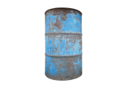 Металлическая бочка, синяя