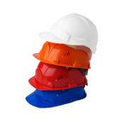 Четыре разноцветных каски друг на друге